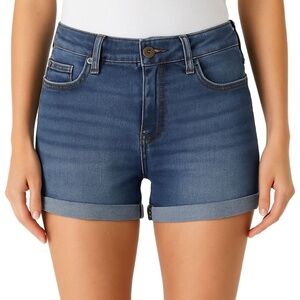 WAX JEAN Womens‎ Shorts Size M Medium Wash Cuffed Hem Butt I Love You Casual